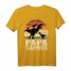 Papásaurus Dinosaurier Drillinge Vater Trex Dino Papa Saurus T-Shirt – Coole Familiengeschenke zum Vatertag & Partnerlook Outfit für Vater und Kinder