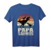 Papásaurus Dinosaurier Drillinge Vater Trex Dino Papa Saurus T-Shirt – Coole Familiengeschenke zum Vatertag & Partnerlook Outfit für Vater und Kinder