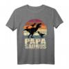 Papásaurus Dinosaurier Drillinge Vater Trex Dino Papa Saurus T-Shirt – Coole Familiengeschenke zum Vatertag & Partnerlook Outfit für Vater und Kinder