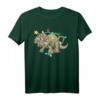 Weihnachts-Triceratops T-Shirt mit LED-Lichtern – Lustiges Dinosaurier-Shirt für Kinder, Jungen und Herren zum Feiertag