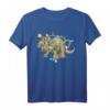 Weihnachts-Triceratops T-Shirt mit LED-Lichtern – Lustiges Dinosaurier-Shirt für Kinder, Jungen und Herren zum Feiertag