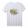 Weihnachts-Triceratops T-Shirt mit LED-Lichtern – Lustiges Dinosaurier-Shirt für Kinder, Jungen und Herren zum Feiertag