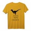 Dinosaurier Velociraptor T-Shirt mit Mathematik Velocity Gleichung - Lustiges Geschenk für Dino- und Mathe-Fans, Männer, Frauen, Teenager
