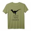 Dinosaurier Velociraptor T-Shirt mit Mathematik Velocity Gleichung - Lustiges Geschenk für Dino- und Mathe-Fans, Männer, Frauen, Teenager
