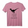 Dinosaurier Velociraptor T-Shirt mit Mathematik Velocity Gleichung - Lustiges Geschenk für Dino- und Mathe-Fans, Männer, Frauen, Teenager
