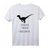 Dinosaurier Velociraptor T-Shirt mit Mathematik Velocity Gleichung - Lustiges Geschenk für Dino- und Mathe-Fans, Männer, Frauen, Teenager