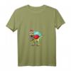 Damen Dinosanta - Dinosaurier Weihnachtsmann Weihnachts-T-Shirt mit V-Ausschnitt für festliche Mode