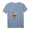Damen Dinosanta - Dinosaurier Weihnachtsmann Weihnachts-T-Shirt mit V-Ausschnitt für festliche Mode