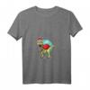 Damen Dinosanta - Dinosaurier Weihnachtsmann Weihnachts-T-Shirt mit V-Ausschnitt für festliche Mode