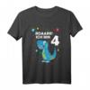Kinder 4. Geburtstag Jungen Dino T-Rex Dinosaurier T-Shirt - Perfektes Geburtstagsgeschenk für kleine Dino-Fans