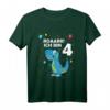 Kinder 4. Geburtstag Jungen Dino T-Rex Dinosaurier T-Shirt - Perfektes Geburtstagsgeschenk für kleine Dino-Fans