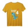 Kinder 4. Geburtstag Jungen Dino T-Rex Dinosaurier T-Shirt - Perfektes Geburtstagsgeschenk für kleine Dino-Fans