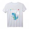 Kinder 4. Geburtstag Jungen Dino T-Rex Dinosaurier T-Shirt - Perfektes Geburtstagsgeschenk für kleine Dino-Fans