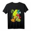 Kinder Dino T-Shirt zum 4. Geburtstag für Mädchen - Lustiges Dinosaurier Oberteil für Kindergeburtstag, Kindergarten & Einschulung