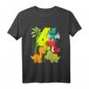 Kinder Dino T-Shirt zum 4. Geburtstag für Mädchen - Lustiges Dinosaurier Oberteil für Kindergeburtstag, Kindergarten & Einschulung