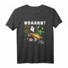 Kinder 4. Geburtstag Dino Dinosaurier Monster Truck T-Shirt – Lustiges Geschenk für Jungs und Mädchen zum 4. Geburtstag mit Party-Deko