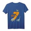 Kinder Geburtstagsshirt 7 Jahre Junge Dinosaurier Dino T-Shirt - Lustiges Dino-Outfit für den Geburtstag mit Tyrannosaurus, Brachiosaurus & Co.