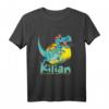 Kinder Kilian Dinosaurier T-Shirt – Personalisiertes Schulanfangs- und Geburtstagsgeschenk für Jungs mit T-Rex Motiv