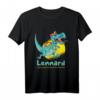 Personalisiertes Dinosaurier T-Shirt mit Namen Lennard – Perfektes Geschenk zum Schulanfang & Geburtstag für Jungen
