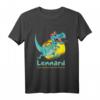 Personalisiertes Dinosaurier T-Shirt mit Namen Lennard – Perfektes Geschenk zum Schulanfang & Geburtstag für Jungen