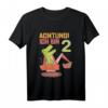 Kinder Dinosaurier Bagger T-Shirt - Lustiges Geburtstagsoutfit für 2-Jährige Jungen, ideal als Geschenk für den zweiten Geburtstag