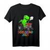 Kinder Schulkind 2021 Dino Schulanfang T-Shirt - Lustiges Dinosaurier Motiv für Einschulungsgeschenk für Jungen und Mädchen