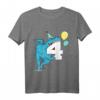 Kinder Dinosaurier 4. Geburtstag T-Shirt für Jungen & Mädchen – Lustiges Dino-Design für den besonderen Tag