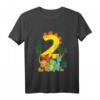 Kinder 2 Jahre Geburtstag Junge Dino Party T-Shirt – Lustiges Geschenk für Dino-Liebhaber & Geburtstagskind