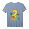 Kinder 2 Jahre Geburtstag Junge Dino Party T-Shirt – Lustiges Geschenk für Dino-Liebhaber & Geburtstagskind