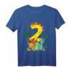 Kinder 2 Jahre Geburtstag Junge Dino Party T-Shirt – Lustiges Geschenk für Dino-Liebhaber & Geburtstagskind