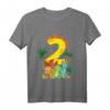 Kinder 2 Jahre Geburtstag Junge Dino Party T-Shirt – Lustiges Geschenk für Dino-Liebhaber & Geburtstagskind