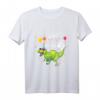 Kinder Geburtstag Dino T-Shirt für Jungen und Mädchen - Dinosaurier Motive für 4-Jährige, Klassisch geschnitten, doppelt genähter Saum