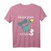 Kinder Dinosaurier T-Shirt zum 3. Geburtstag für Jungen und Mädchen - Lustiges Geburtstagsoutfit & Geschenkidee für Dino-Fans