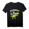 Kinder Dino Geburtstag T-Shirt - Roar Ich bin 3 Jahre Dinosaurier Shirt für Jungen und Mädchen, ideales Geburtstags- und Weihnachtsgeschenk