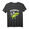 Kinder Dino Geburtstag T-Shirt - Roar Ich bin 3 Jahre Dinosaurier Shirt für Jungen und Mädchen, ideales Geburtstags- und Weihnachtsgeschenk