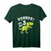 Kinder Dino Geburtstag T-Shirt - Roar Ich bin 3 Jahre Dinosaurier Shirt für Jungen und Mädchen, ideales Geburtstags- und Weihnachtsgeschenk