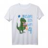 Ich Bin Vier 4 Jahre T-Rex Dinosaurier T-Shirt – Perfektes Geburtstagsgeschenk für kleine Dinosaurier-Fans