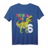 Geburtstags Dinosaurier T-Shirt für Jungen - Lustiges Rawr Ich Bin 6 Design mit Dinosaurier und Partyhut
