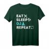 Lustiges DJ T-Shirt zum HapOwl - Eat Sleep DJ Repeat Shirt für Männer und Frauen, Perfekt für Discjockeys & Musikliebhaber