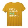 Lustiges DJ T-Shirt zum HapOwl - Eat Sleep DJ Repeat Shirt für Männer und Frauen, Perfekt für Discjockeys & Musikliebhaber