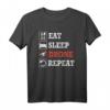 EAT Sleep Drone Repeat Shirt – Coole Drohnen Pilot Kleidung im Retro Style, Perfektes Geschenk für Drohnenliebhaber & Quadcopter Fans