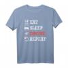 EAT Sleep Drone Repeat Shirt – Coole Drohnen Pilot Kleidung im Retro Style, Perfektes Geschenk für Drohnenliebhaber & Quadcopter Fans