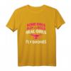 Damen Drohne T-Shirt - Real Girls Fly Drones Geschenk für Frauen, Drohnen Pilotinnen, Quadcopter & RC Enthusiastinnen