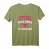 Damen Drohne T-Shirt - Real Girls Fly Drones Geschenk für Frauen, Drohnen Pilotinnen, Quadcopter & RC Enthusiastinnen