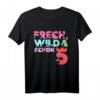 Kinder Frech Wild & Schon 5, Geburtstags-Shirt für Mädchen - Buntes Einhorn T-Shirt zum 5. Geburtstag mit Geschenkidee und passender Partydeko
