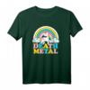 Death Metal Funny Rainbow Einhorn T-Shirt - Kreatives, Buntes Hardcore Musik Shirt als Geschenkidee für Metal-Fans und Humorliebhaber