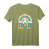 Death Metal Funny Rainbow Einhorn T-Shirt - Kreatives, Buntes Hardcore Musik Shirt als Geschenkidee für Metal-Fans und Humorliebhaber
