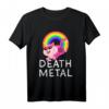 Death Metal Regenbogen Einhorn Satanic Katze - Lustiges Gothic & Heavy Metal Meme T-Shirt für Fans von Einhörnern, Katzen und Satan