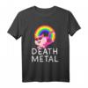 Death Metal Regenbogen Einhorn Satanic Katze - Lustiges Gothic & Heavy Metal Meme T-Shirt für Fans von Einhörnern, Katzen und Satan