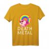 Death Metal Regenbogen Einhorn Satanic Katze - Lustiges Gothic & Heavy Metal Meme T-Shirt für Fans von Einhörnern, Katzen und Satan
